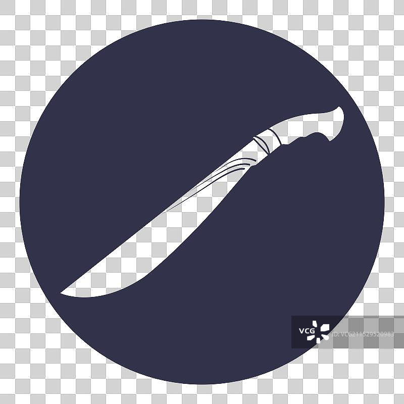 雕刻的弯刀设计图片素材