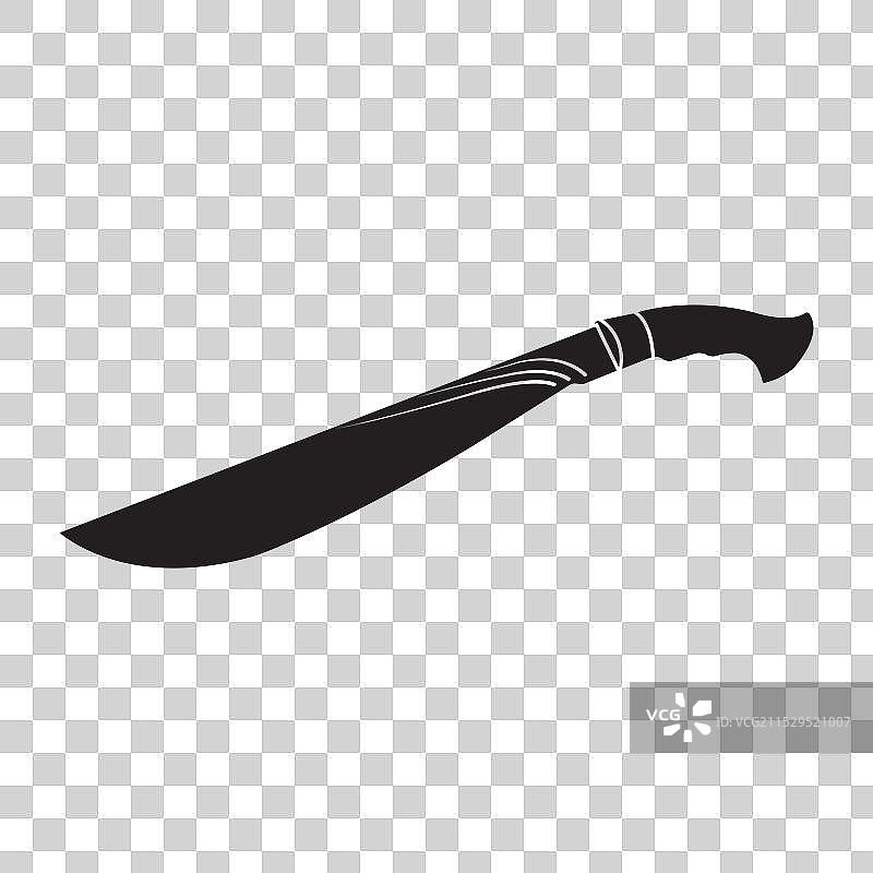 雕刻的弯刀设计图片素材