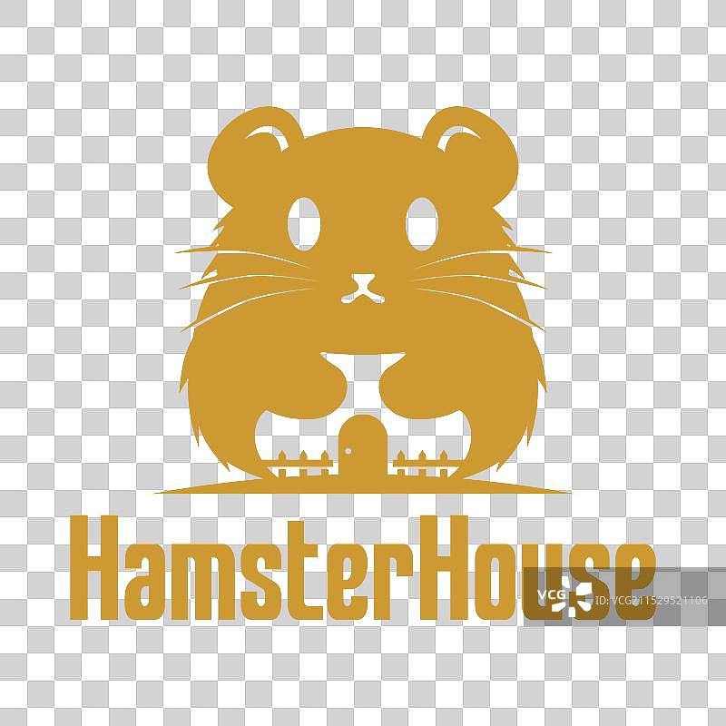 仓鼠屋极简风格标志设计图片素材