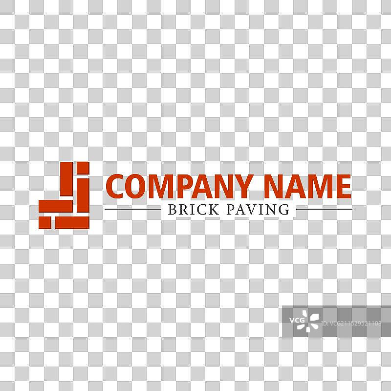 字母J的园艺标志与砖石铺路设计图片素材