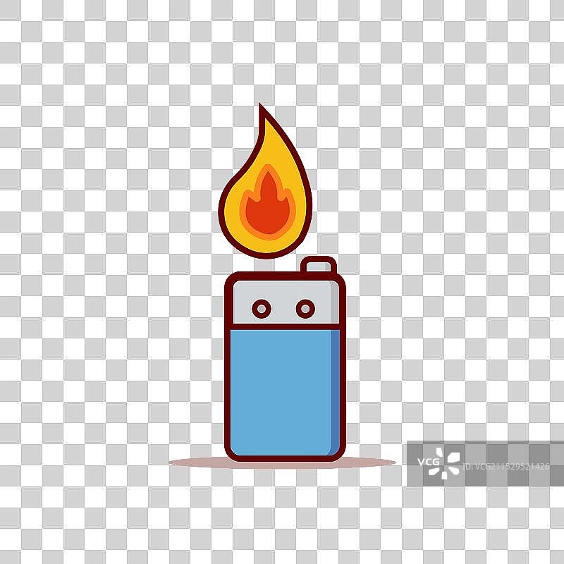 孤立的打火机卡通图标图片素材