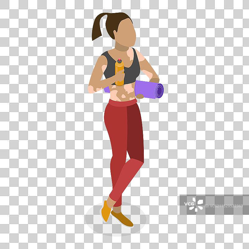 快乐人群的3D等距平面图集图片素材