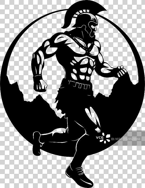 动态的军团士兵角斗士冲刺象征灵活性图片素材