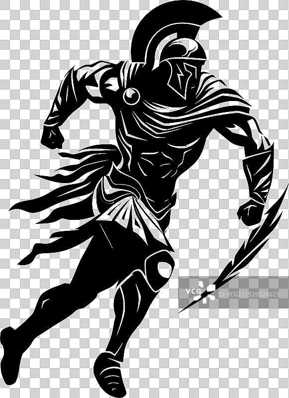 快速奔跑的罗马角斗士图标图片素材