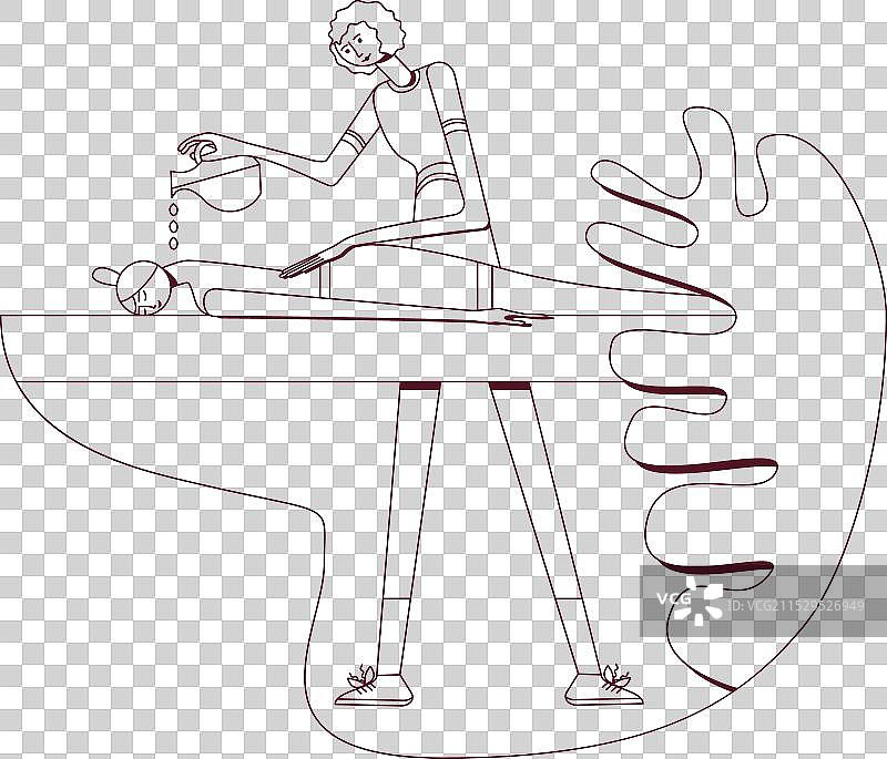 芳香疗法按摩水疗轮廓图图片素材