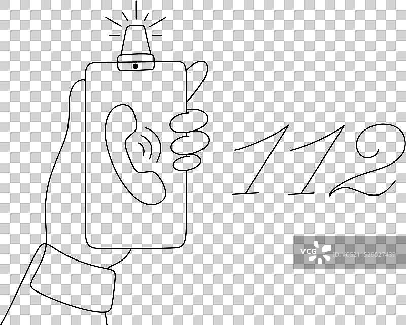 拨打112紧急救援服务电话图片素材