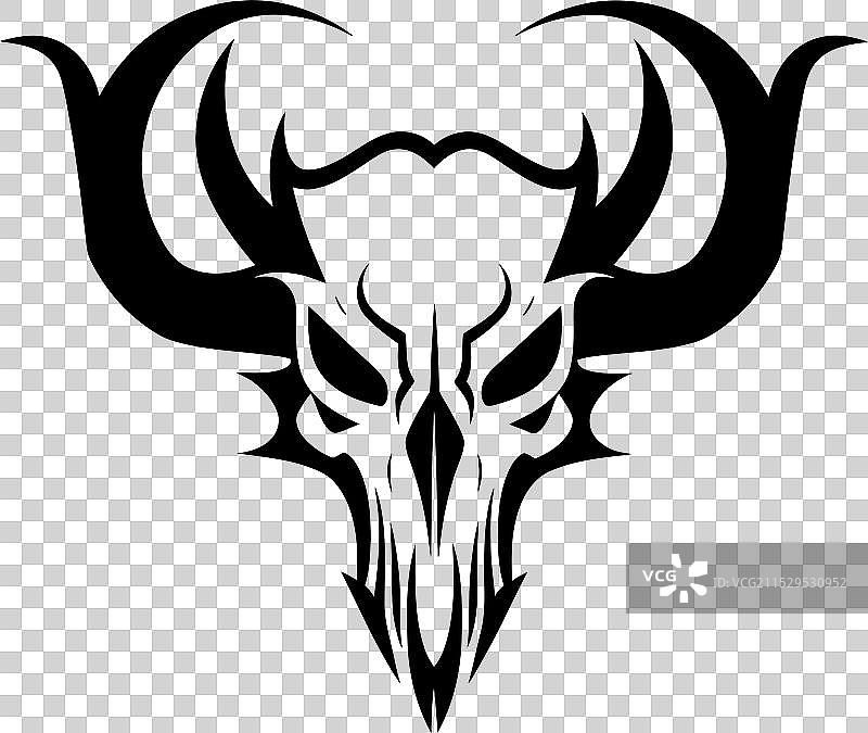 魔鬼的法令，角头骷髅，地狱图标图片素材