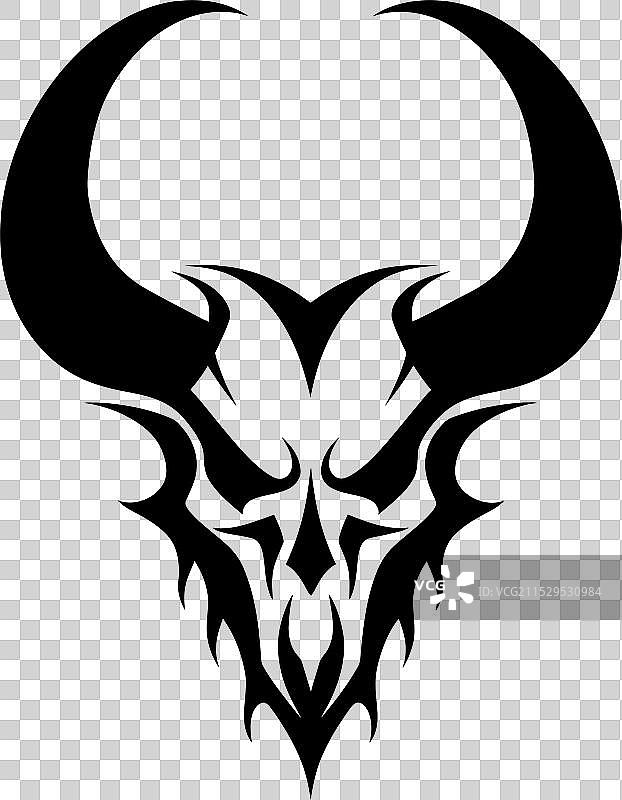 地狱冲动的角骷髅徽章恶魔图片素材