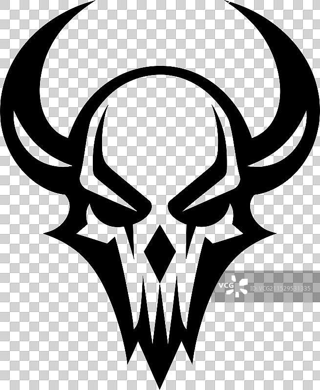 恶魔领域骷髅图标恶魔的宣言图片素材