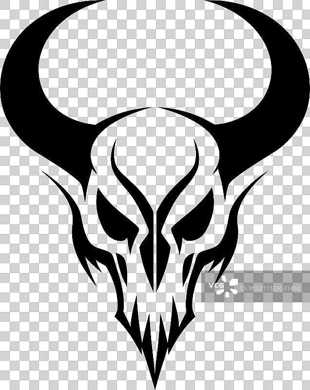 地狱般强烈的骷髅徽章标志图片素材