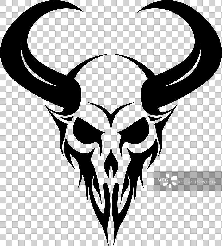 恶魔领域骷髅标志设计 魔鬼指令图片素材