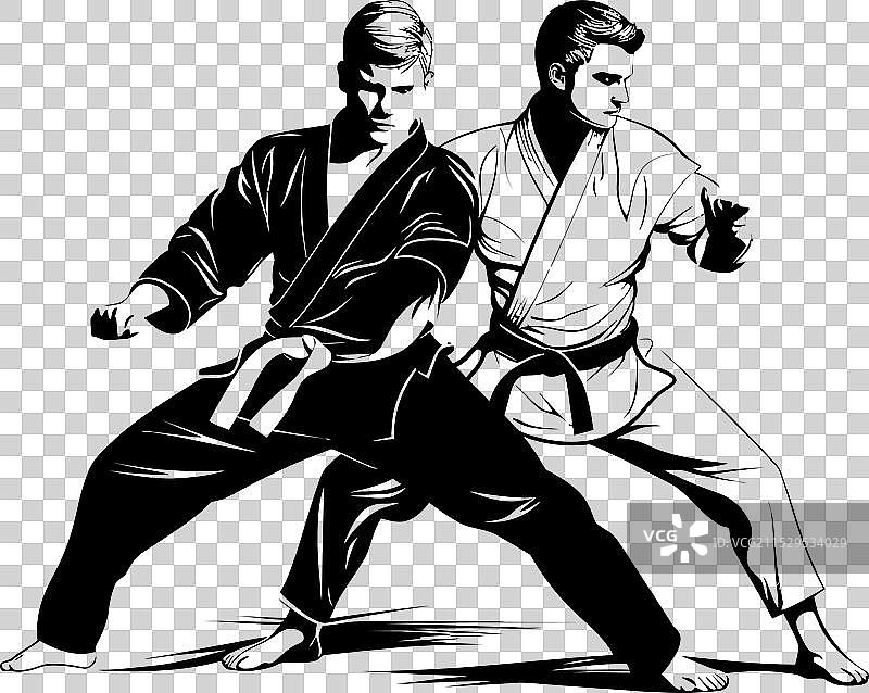 双子巨人标志图标 动态二人组 武术家图片素材