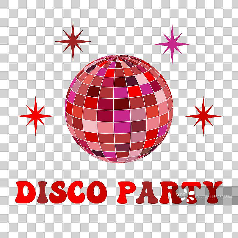 迪斯科球派对与小星星图片素材