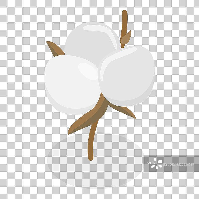 棉花的三维等距平面图图片素材