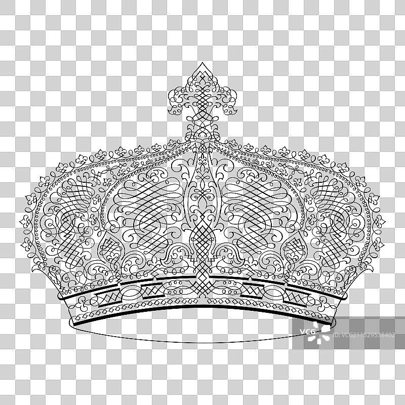 复古和洛可可风格的皇家皇冠图片素材