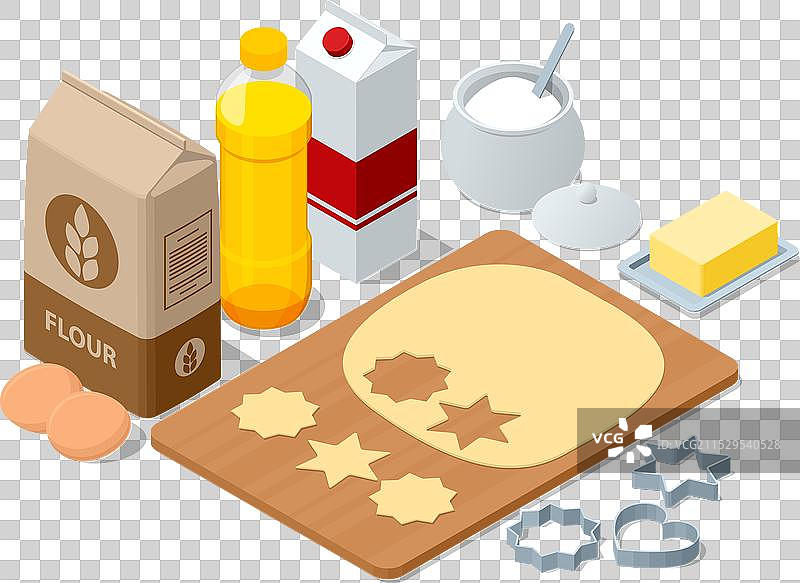 等距烘焙糕点、蛋糕、松饼和塔饼图片素材