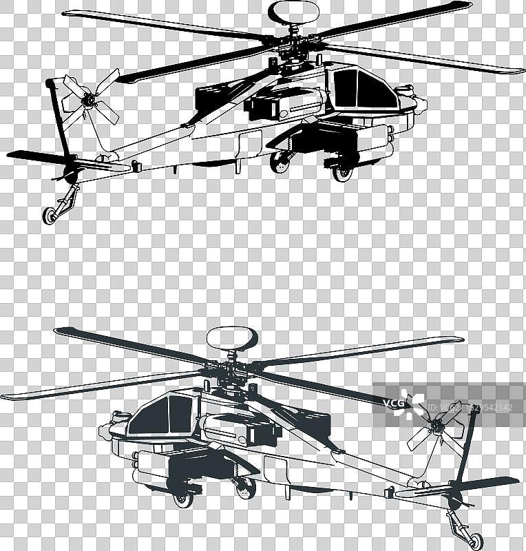 AH-64 阿帕奇直升机图片素材