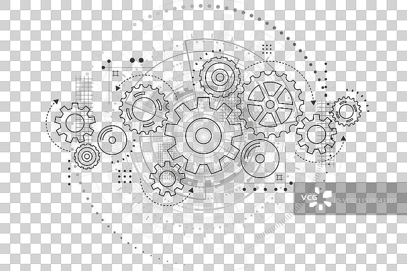 抽象齿轮机制背景机器图片素材
