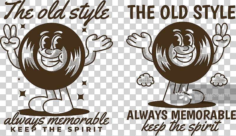 老式的经典记忆角色，乙烯基材质图片素材