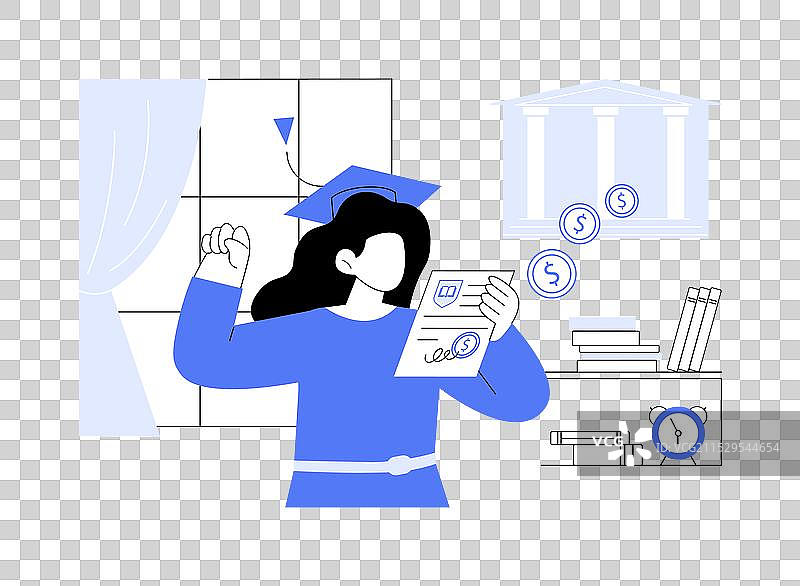 孤立的卡通批准信图片素材