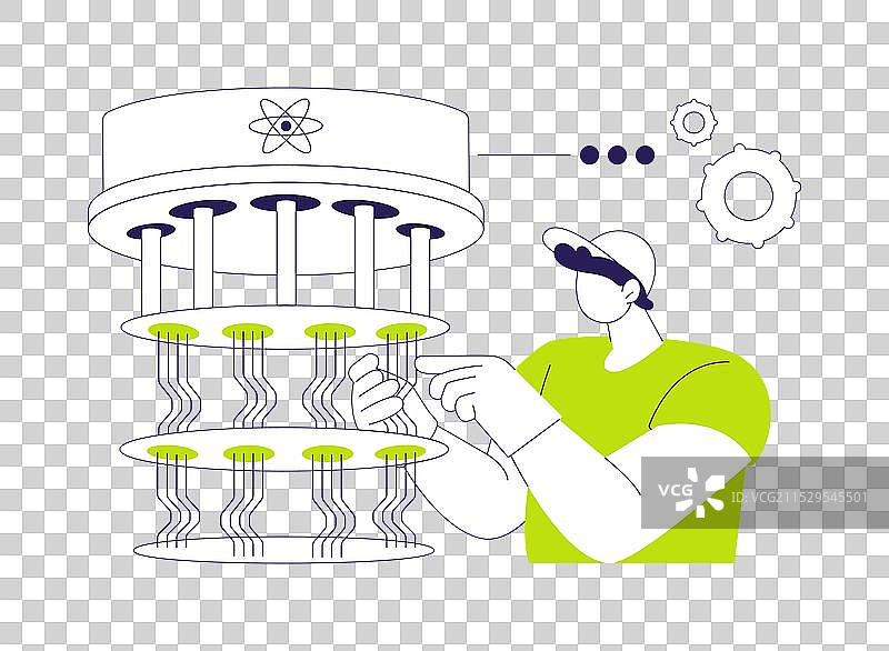 构建量子计算机的抽象概念图片素材