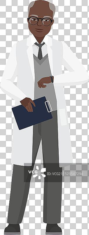 医生男士在看手表图片素材