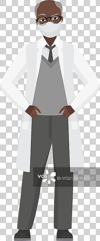 双手叉腰的男医生图片素材