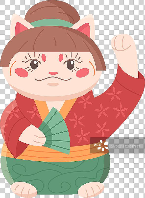 举爪的日本招财猫图片素材
