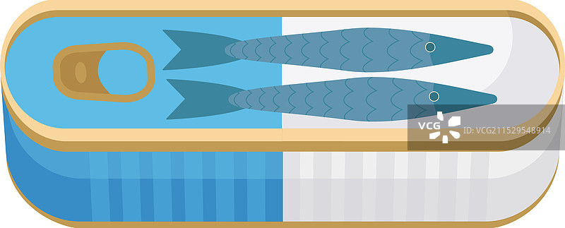 海洋鱼罐头图标卡通食品图片素材