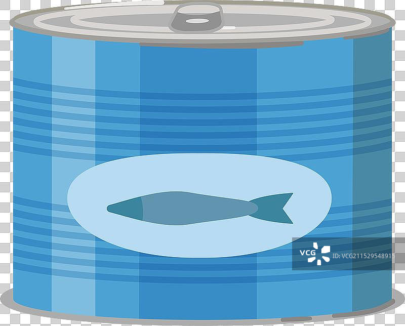 鱼罐头图标卡通包装标签图片素材