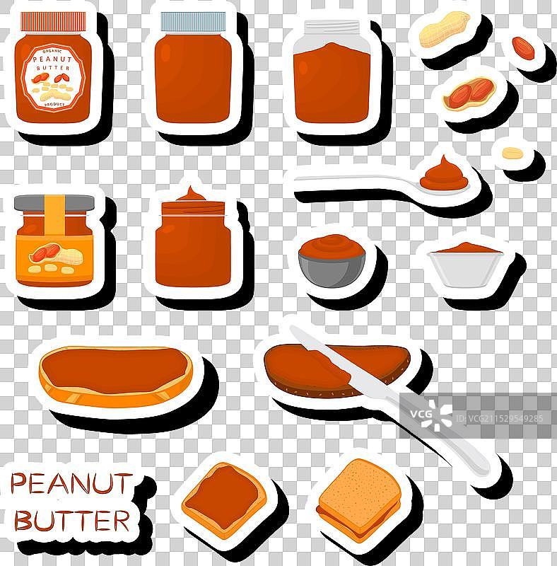主题：各种类型的彩色花生大集合图片素材