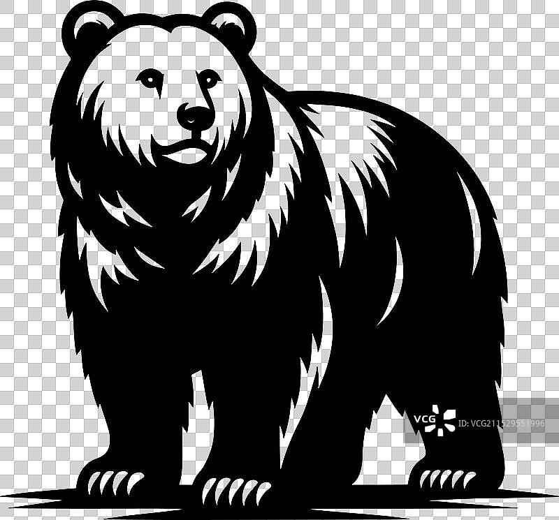 熊的轮廓图片素材