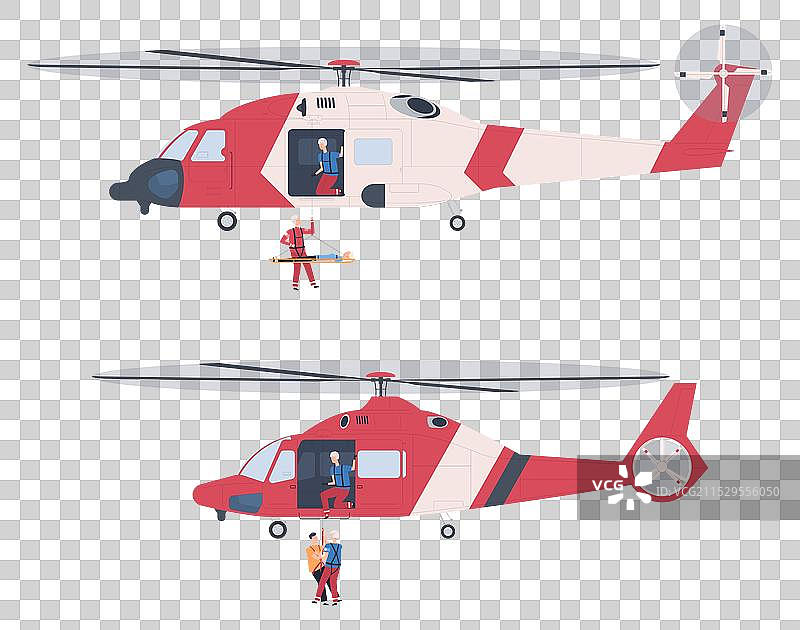 紧急直升机快速运输图片素材