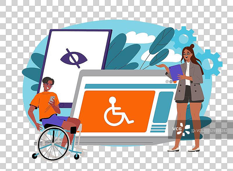 残疾人士的内容，男孩在上面图片素材