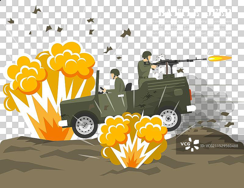 军事部队战斗环境平面海报图片素材