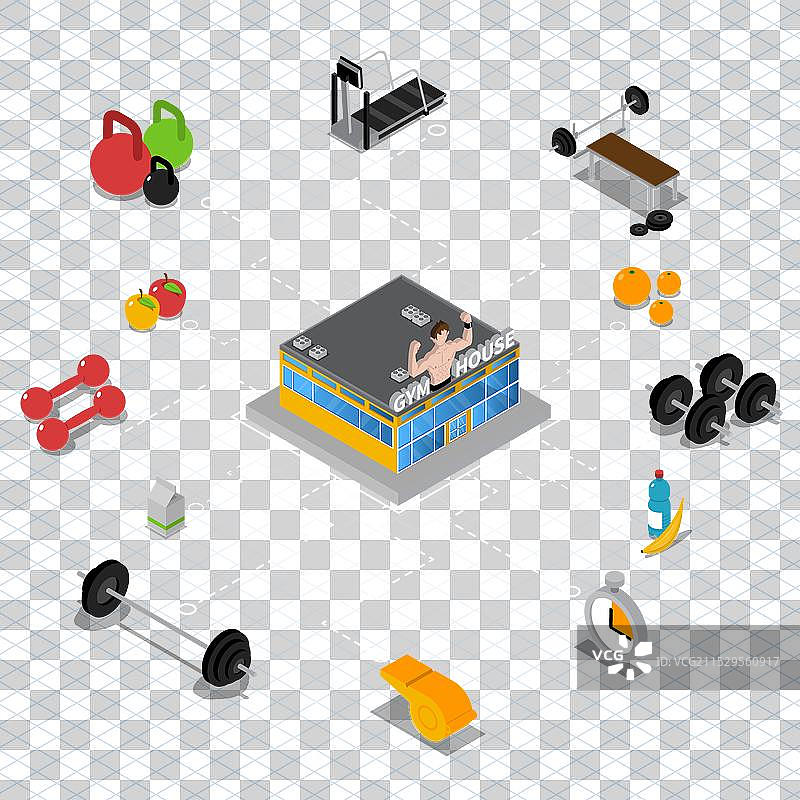 健身等长训练流程图图片素材