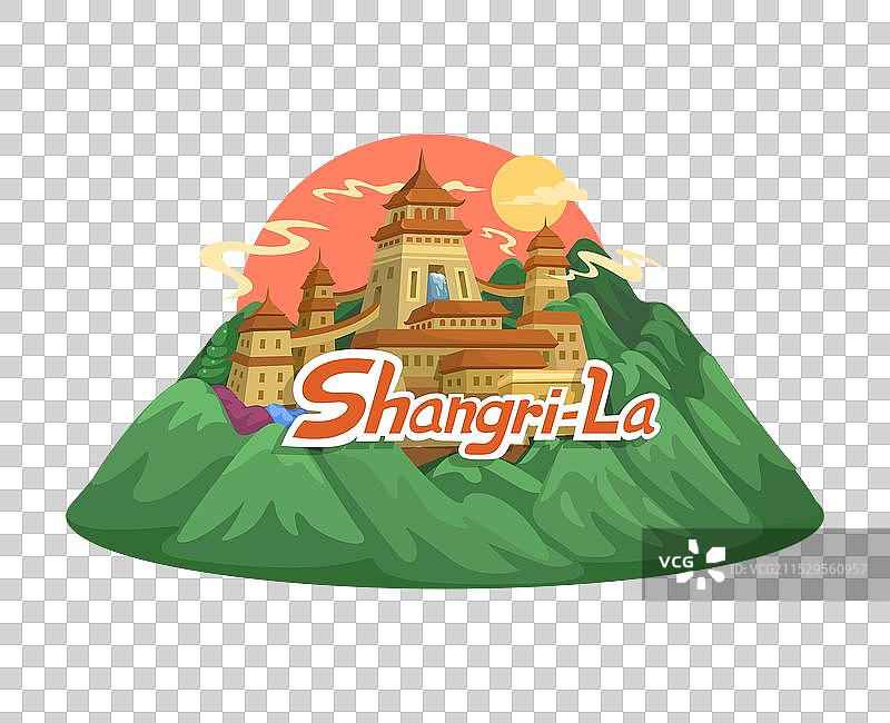 香格里拉神话中的地方吉祥物图片素材