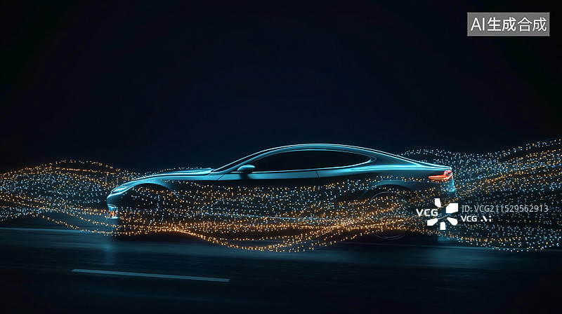 【AI数字艺术】汽车广告背景图科技感动感线条图片素材