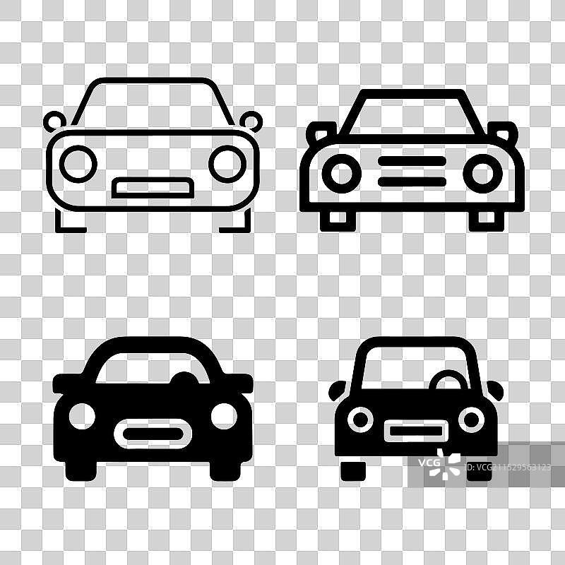 汽车图标轮廓图片素材