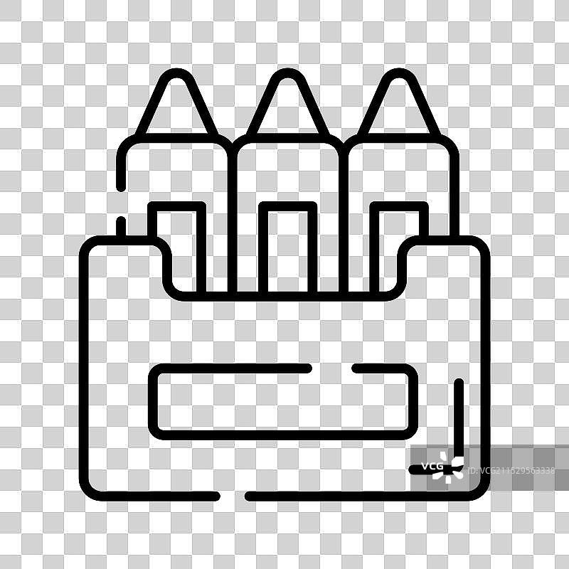 抓住这个令人惊叹的蜡笔颜色绘画图标图片素材