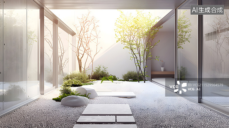 【AI数字艺术】宁静空间图片素材