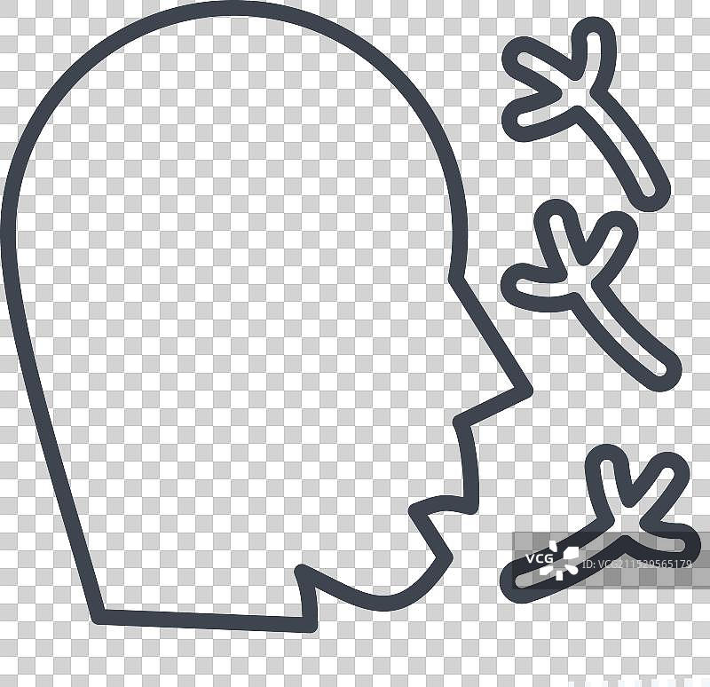 与呼吸治疗相关的过敏图标图片素材