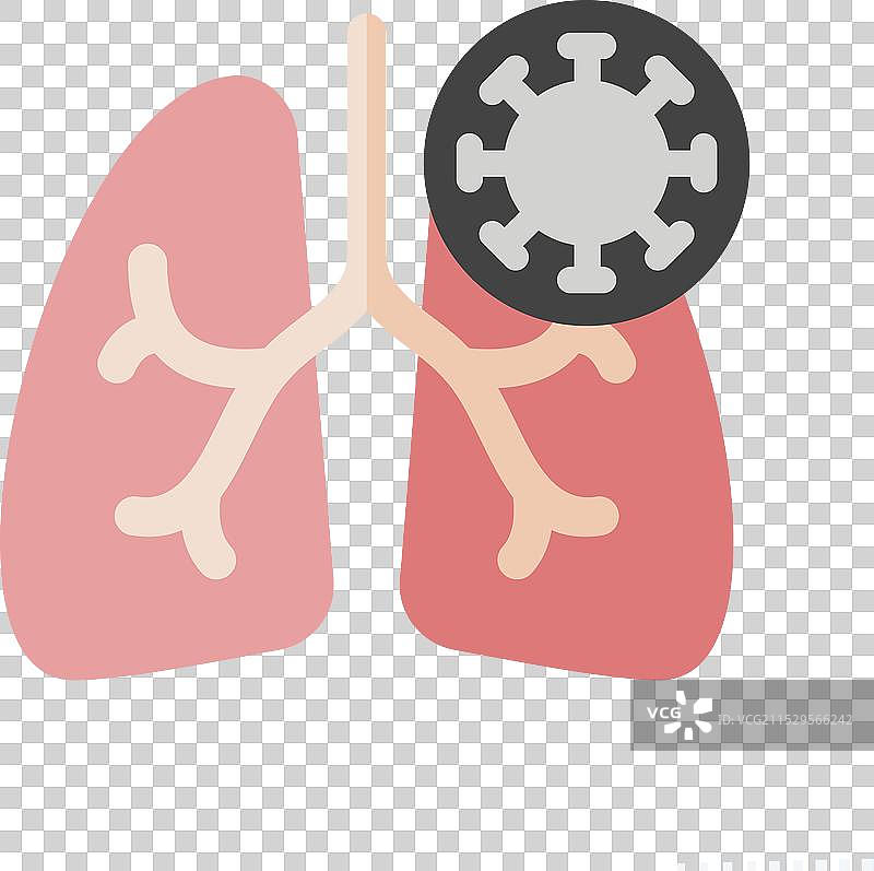 与呼吸治疗相关的冠状病毒图标图片素材
