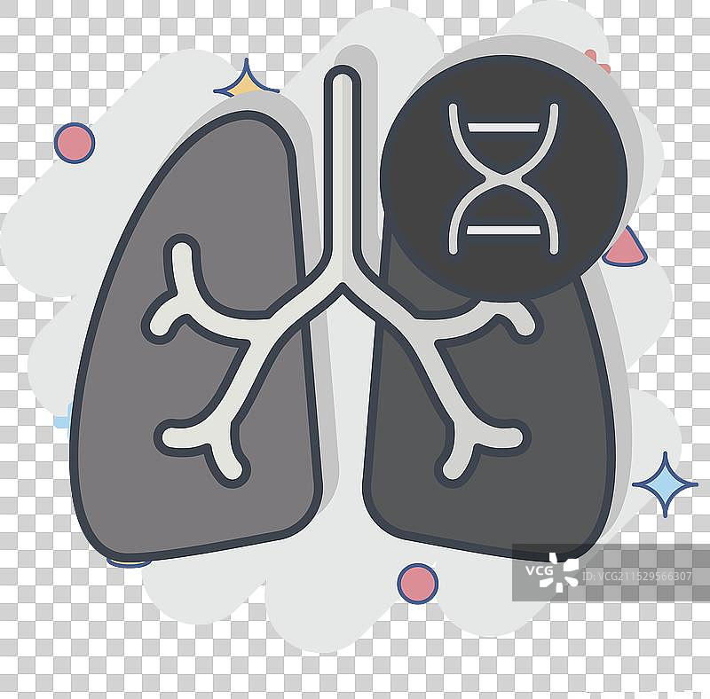 与呼吸系统相关的囊性纤维化图标图片素材