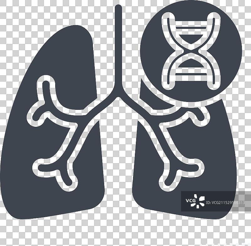 与呼吸系统相关的囊性纤维化图标图片素材