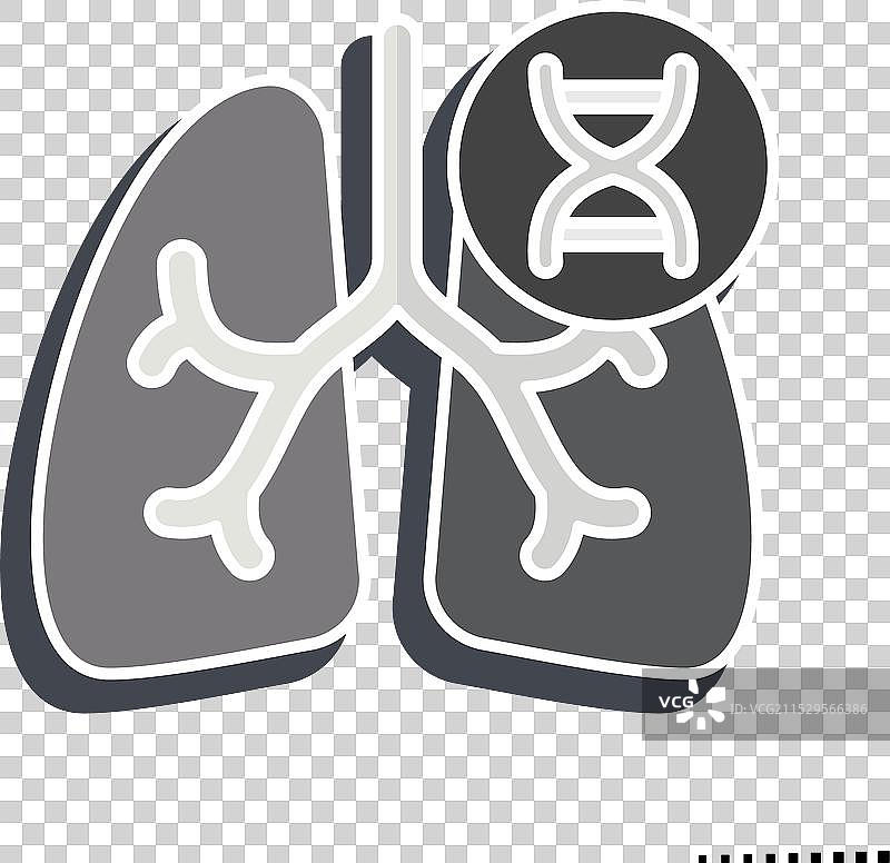 与呼吸系统相关的囊性纤维化图标图片素材