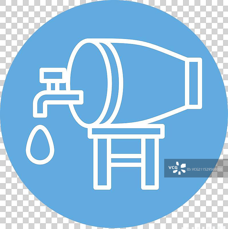 与西班牙相关的蓝色酿酒图标图片素材