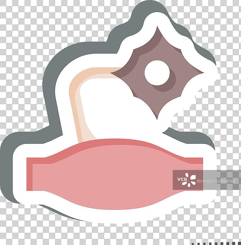 与呼吸治疗相关的贴纸符号图片素材