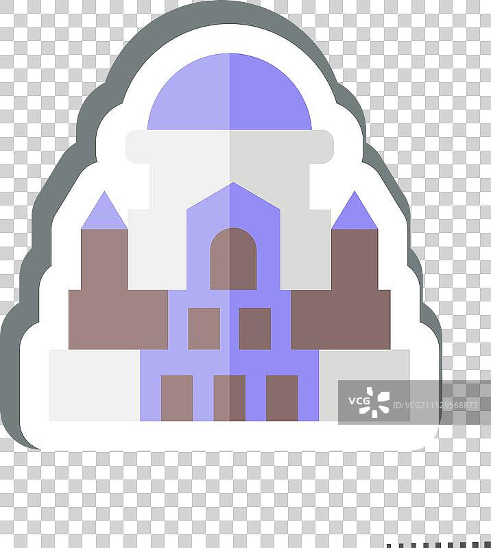 与西班牙相关的简单蒙特惠奇贴纸图片素材