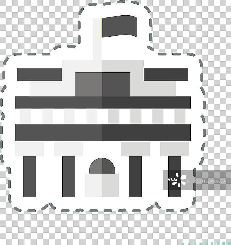 与西班牙相关的普拉多博物馆贴纸线条图片素材